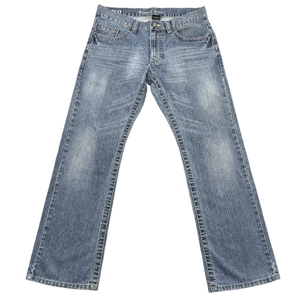 Request Jeans Mens 32x30 Premium Light Wash Mid Rise Denim Y2K